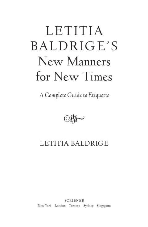 Cover image for book Letitia Baldrige's New Manners for New Times