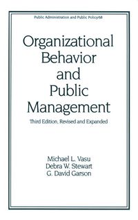 Imagen de portada: Organizational Behavior and Public Management, Revised and Expanded 3rd edition 9780824701352