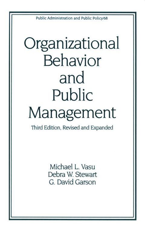 Cover image for book Organizational Behavior and Public Management, Revised and Expanded