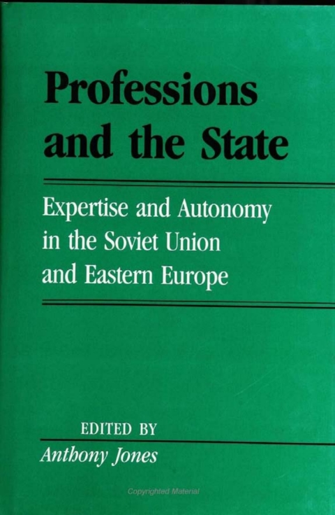 Cover image for book Professions And The State