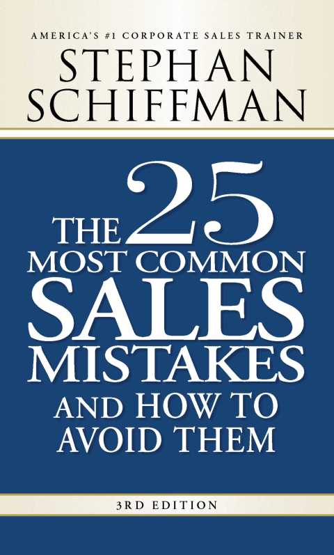 Cover image for book The 25 Most Common Sales Mistakes and How to Avoid Them