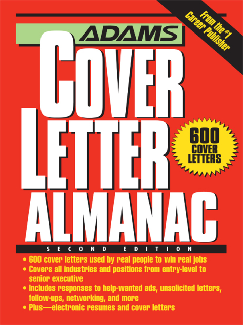 Cover image for book Adams Cover Letter Almanac