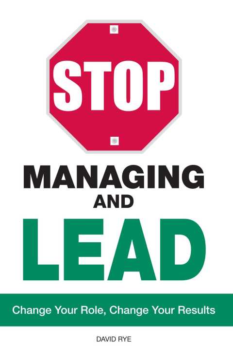 Cover image for book Stop Managing and Lead