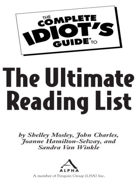Cover image for book The Complete Idiot's Guide to the Ultimate Reading List