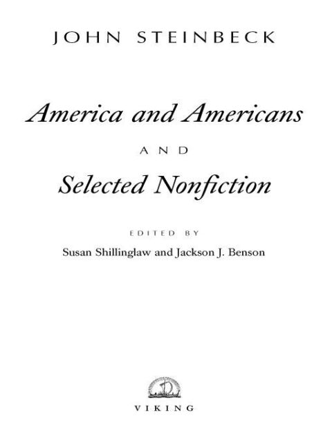 Cover image for book America and Americans and Selected Nonfiction