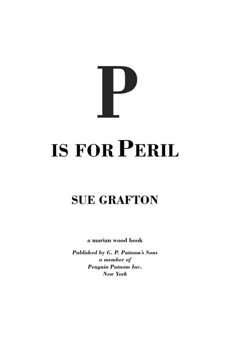 Cover image for book P is for Peril