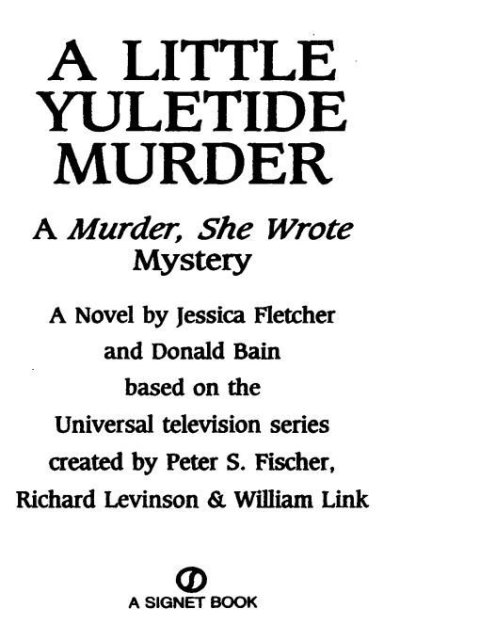 Cover image for book Murder, She Wrote: a Little Yuletide Murder