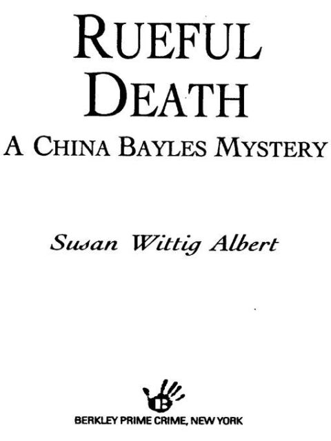 Cover image for book Rueful Death