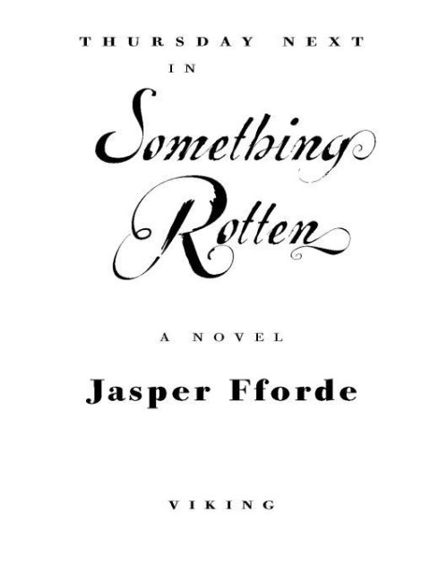 Cover image for book Something Rotten