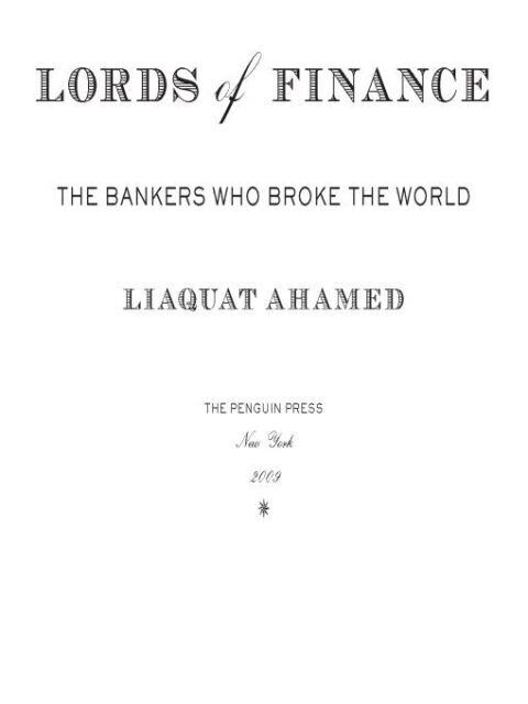 Cover image for book Lords of Finance