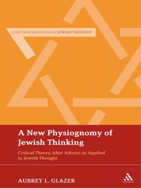 Cover image for book A New Physiognomy of Jewish Thinking