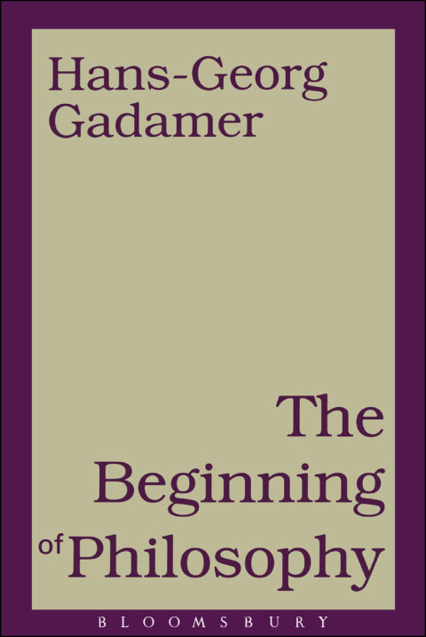 Cover image for book Beginning of Philosophy