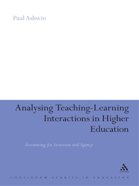 Cover image for book Analysing Teaching-Learning Interactions in Higher Education