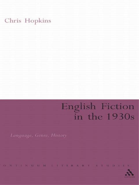 Cover image for book English Fiction in the 1930s