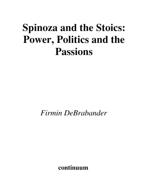 Cover image for book Spinoza and the Stoics