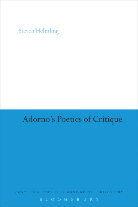 Cover image for book Adorno's Poetics of Critique