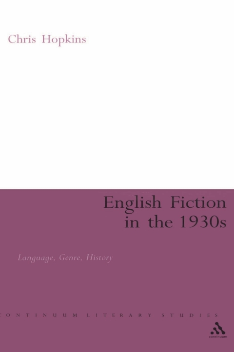 Cover image for book English Fiction in the 1930s