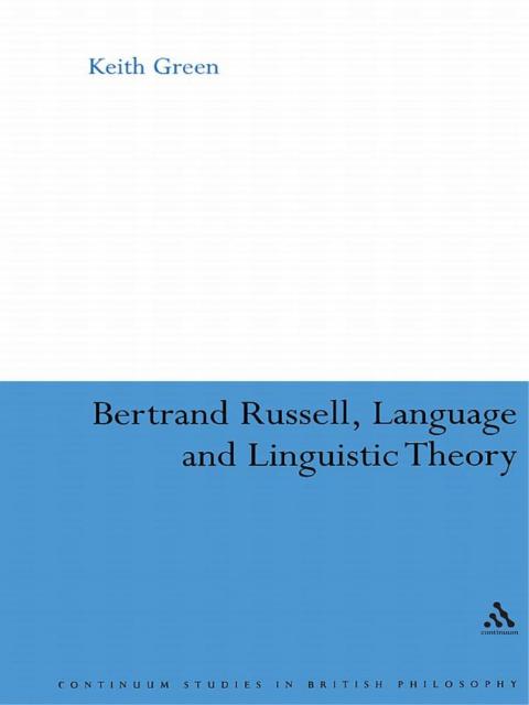 Cover image for book Bertrand Russell, Language and Linguistic Theory