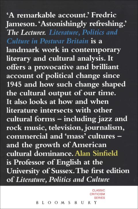 Cover image for book Literature, Politics and Culture in Postwar Britain