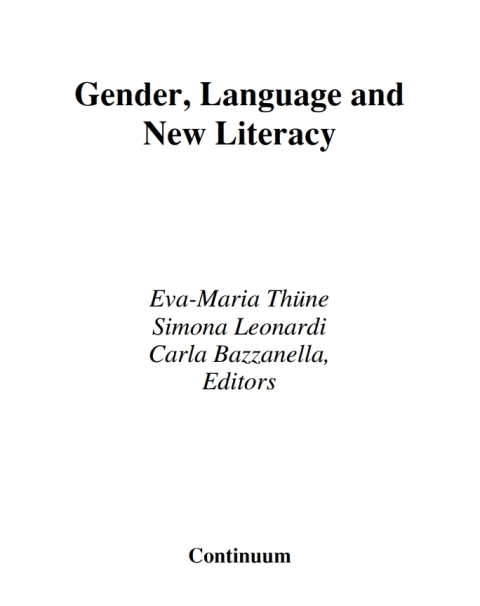Cover image for book Gender, Language and New Literacy