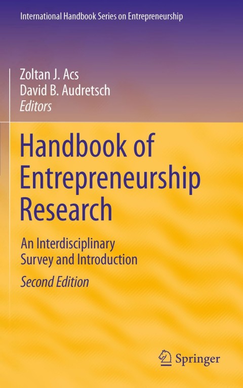 Cover image for book Handbook of Entrepreneurship Research