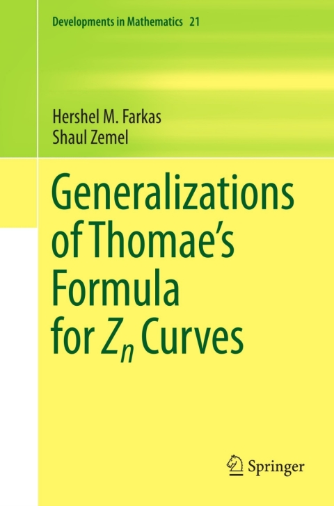 Cover image for book Generalizations of Thomae's Formula for Zn Curves