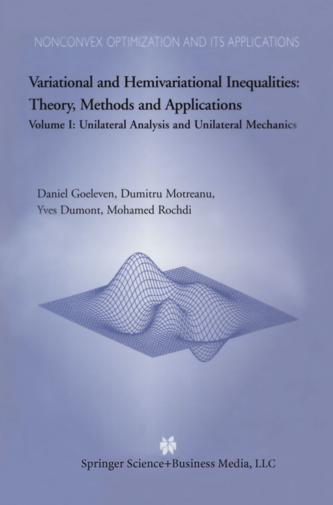 Cover image for book Variational and Hemivariational Inequalities Theory, Methods and Applications