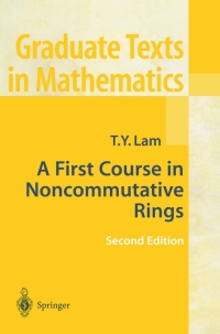 Cover image: A First Course in Noncommutative Rings 2nd edition 9780387951836