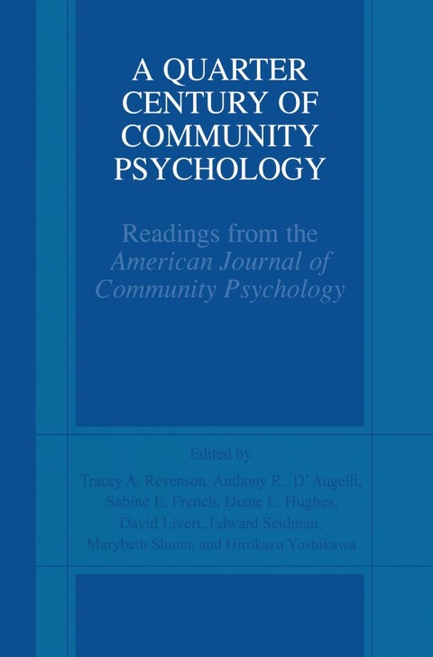 Cover image for book A Quarter Century of Community Psychology