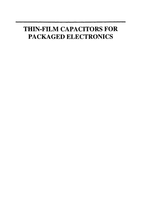 Cover image for book Thin-Film Capacitors for Packaged Electronics
