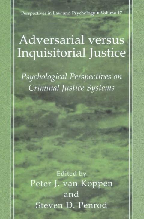 Cover image for book Adversarial versus Inquisitorial Justice