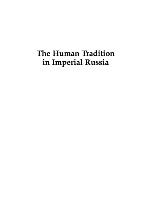 Cover image for book The Human Tradition in Imperial Russia