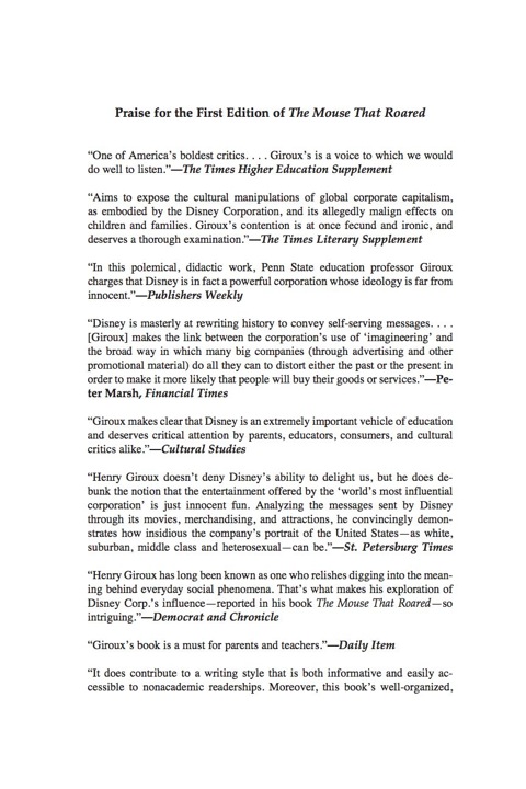 Mouse that Roared Disney and the End of Innocence