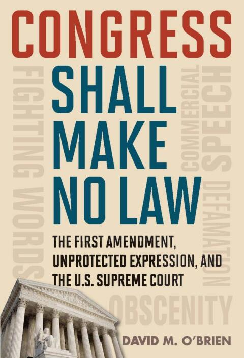 Cover image for book Congress Shall Make No Law