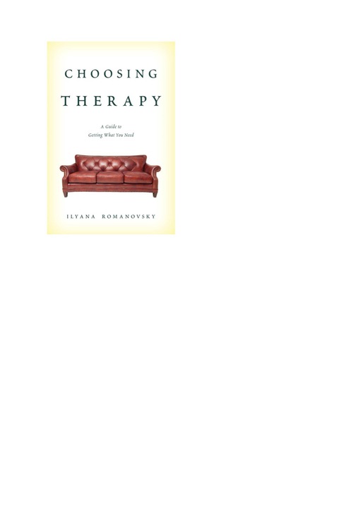 Cover image for book Choosing Therapy