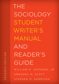 Cover image: The Sociology Student Writer's Manual and Reader's Guide 7th edition 9781442266964