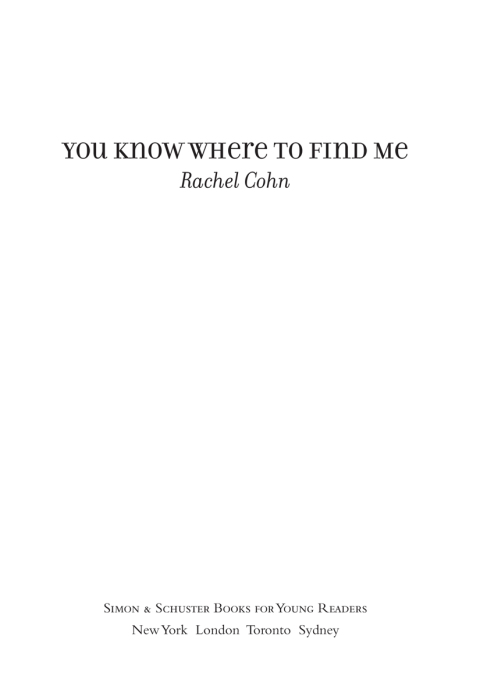 Cover image for book You Know Where to Find Me