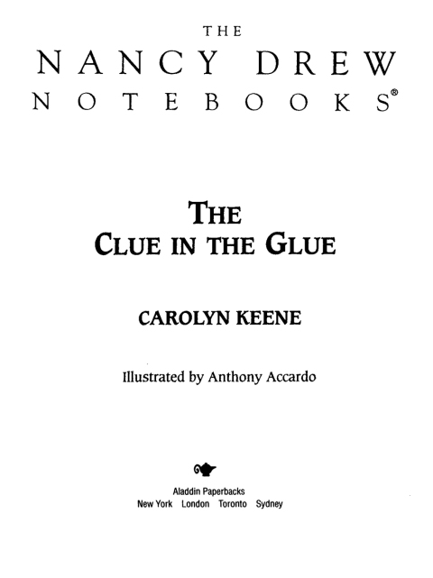 Cover image for book The Clue in the Glue
