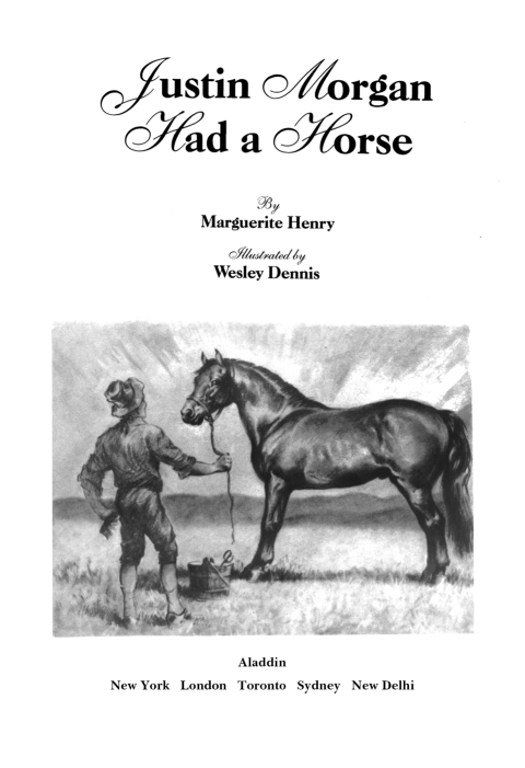 Cover image for book Justin Morgan Had a Horse
