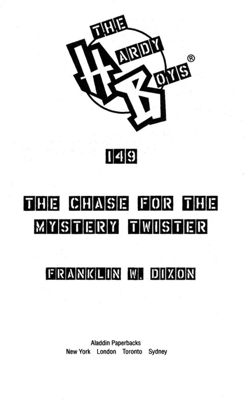 Cover image for book The Chase for the Mystery Twister