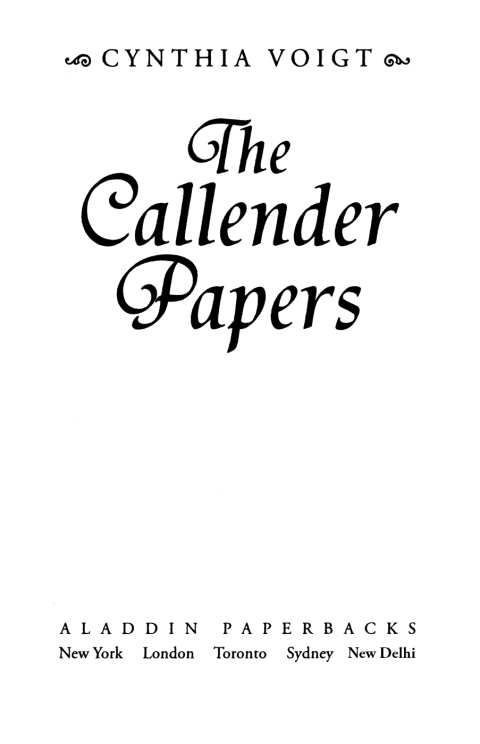 Cover image for book The Callender Papers