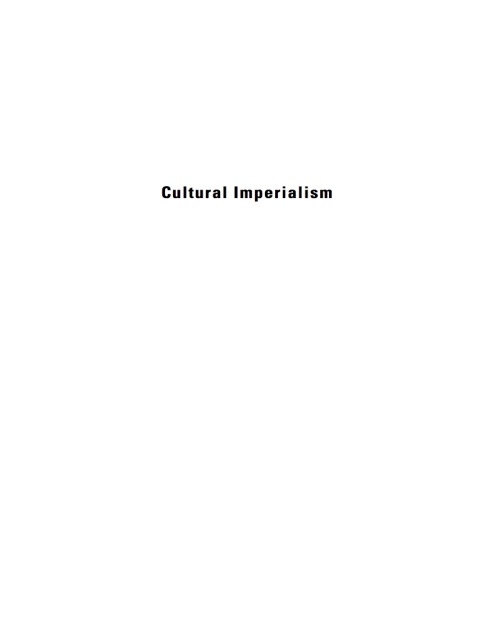Cover image for book Cultural Imperialism