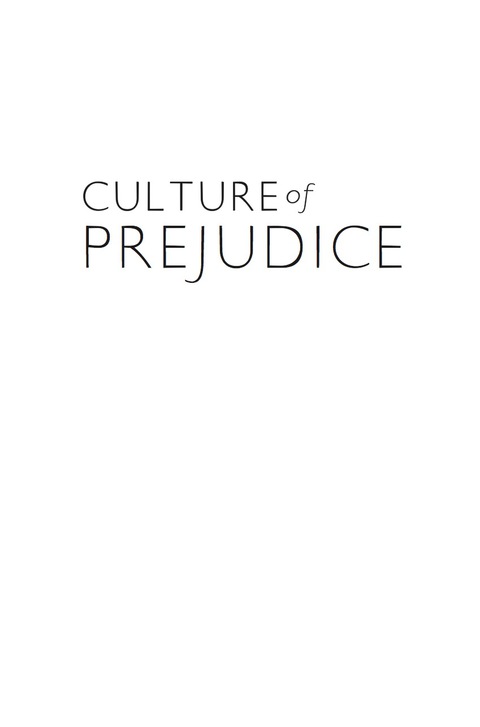 Cover image for book Culture of Prejudice