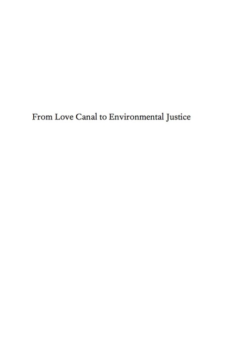 Cover image for book From Love Canal to Environmental Justice