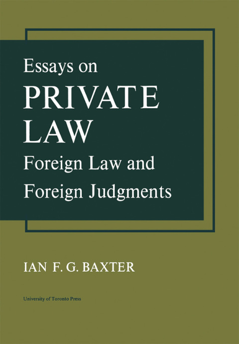 Cover image for book Essays on Private Law