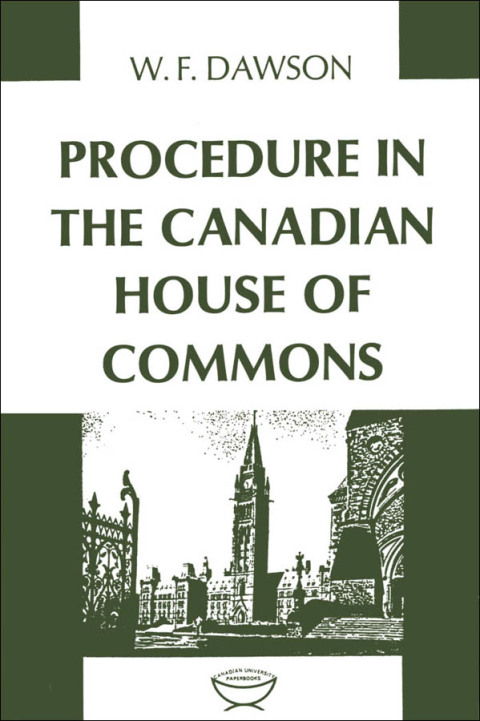 Cover image for book Procedure in the Canadian House of Commons