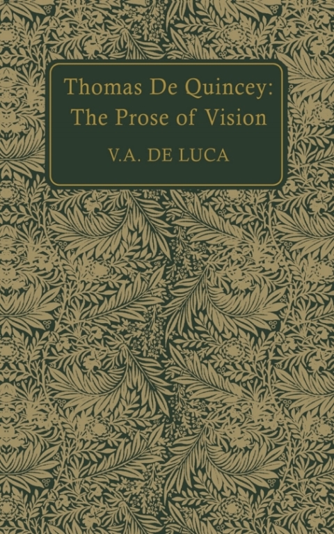 Cover image for book Thomas De Quincey