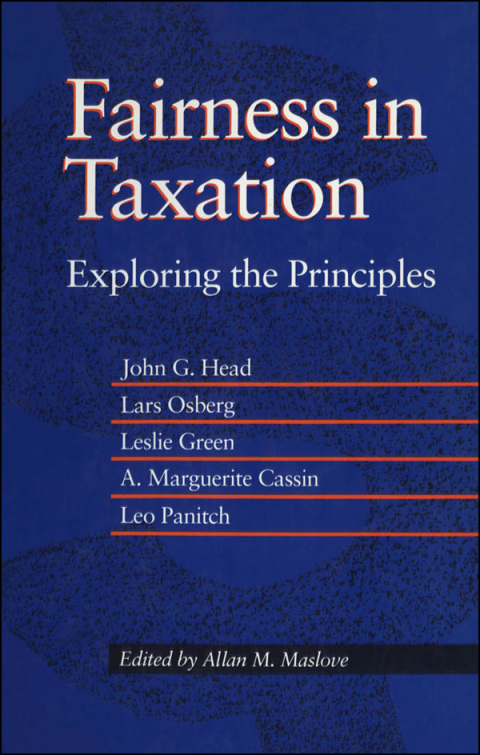 Cover image for book Fairness in Taxation