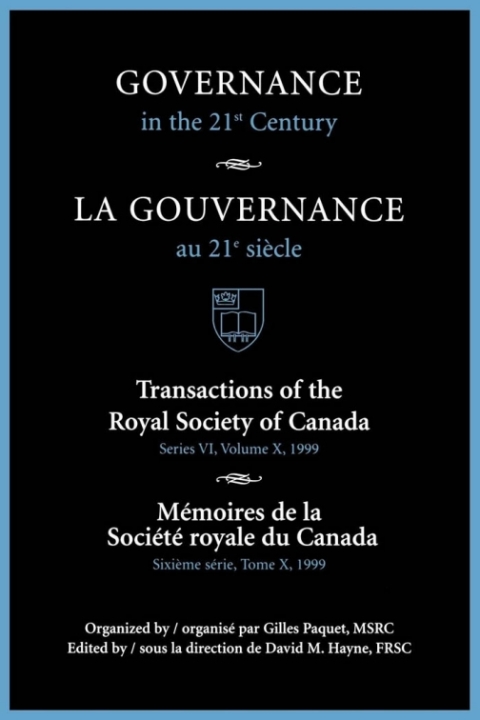 Cover image for book Governance in the 21st Century / Gouvernance Au 21e Siècle