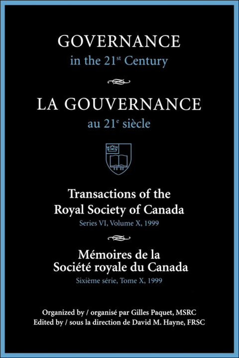 Cover image for book Governance in the 21st Century / Gouvernance Au 21e Siècle